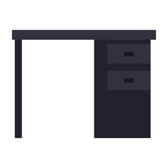 black desk office drawers icon vector illustration eps 10