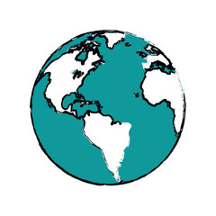 cartoon globe map world earth business icon vector illustration eps 10