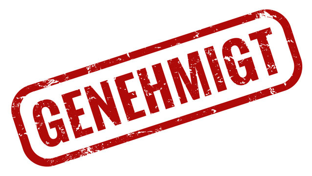 Genehmigt Stempel rot