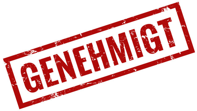 Genehmigt Stempel rot