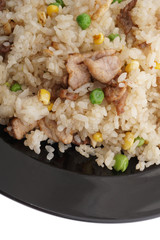 Rice with chicken pork and veal with vegetables