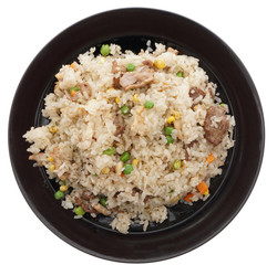 Rice with chicken pork and veal with vegetables
