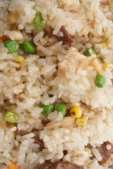 Rice with chicken pork and veal with vegetables
