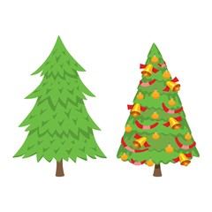 Christmas tree vector set