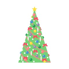 Christmas tree vector.