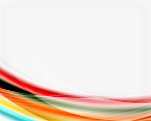 Glossy wave on white space