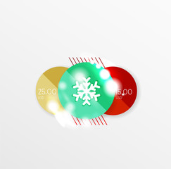 Christmas and New Year sale sticker templates