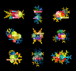 Christmas infographic business templates