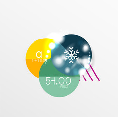 Christmas or New Year promo labels and stickers