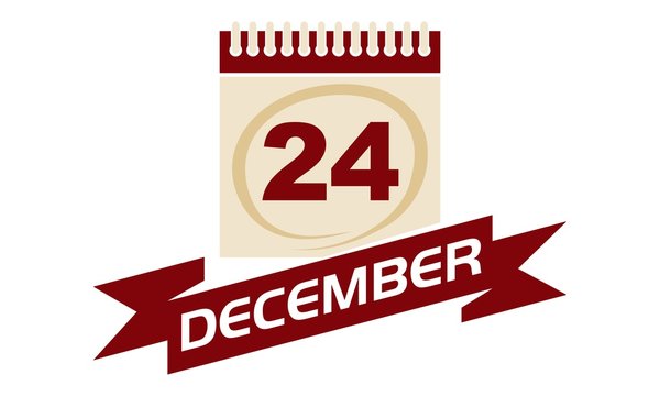 24 December Calendar With Ribbon