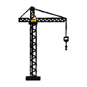 crane hook construction machine drawing vector illustration eps 10
