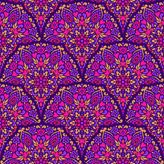 Seamless background with abstract ethnic pattern.