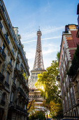 Fototapeta na wymiar Eiffel Tower Alley 