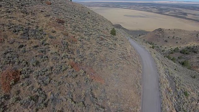 Hart Mountain Road Oregon Aerial Dry Campbell lake