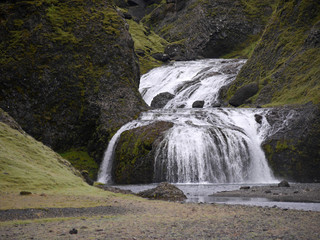 Der Wasserfall Stjörnafoss Kirkjubæjarklaustur in Island