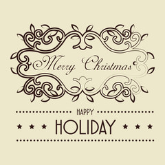 happy merry christmas frame vector illustration design