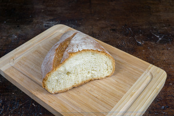 white bread on top with knife