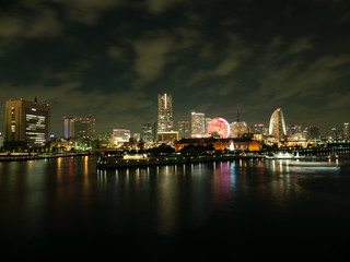 横浜のパノラマの夜景