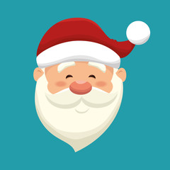 happy merry christmas santa claus character vector illustration design