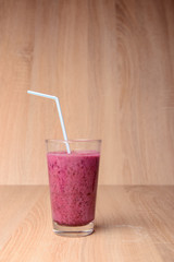 Blueberry smoothie with fresh berries