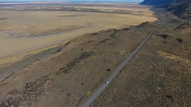 Hart Mountain Road Oregon Aerial Dry Campbell lake