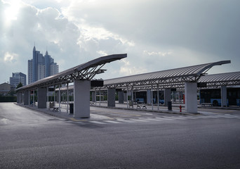 Empty bus station