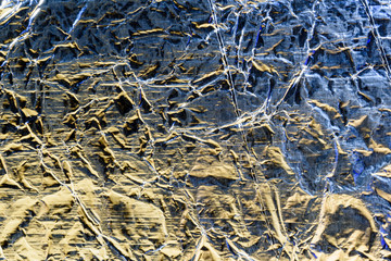 Crumpled Aluminum Tin Foil Surface Background