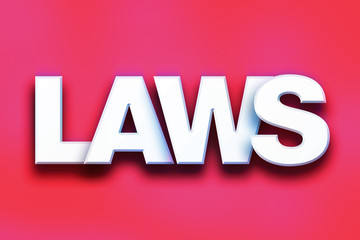 Laws Concept Colorful Word Art