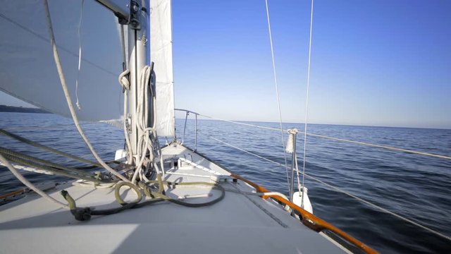 4k video summer of sailboats on the lake