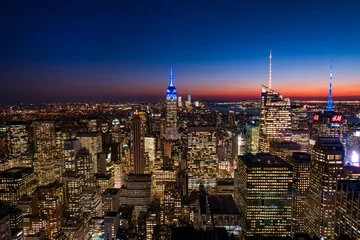 Foto op Plexiglas ニューヨークの夜景 © hit1912