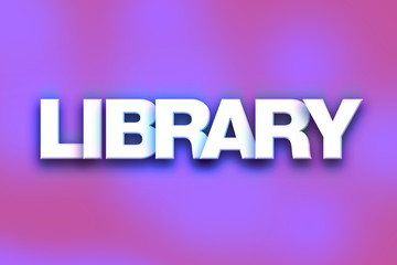 Library Concept Colorful Word Art