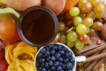 Different food background