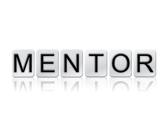 Mentor Isolated Tiled Letters Concept and Theme