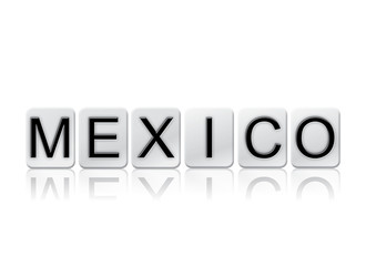 Mexico Isolated Tiled Letters Concept and Theme