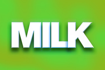 Milk Concept Colorful Word Art