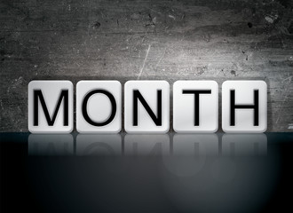 Month Tiled Letters Concept and Theme