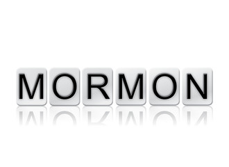 Mormon Isolated Tiled Letters Concept and Theme