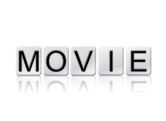 Movie Isolated Tiled Letters Concept and Theme