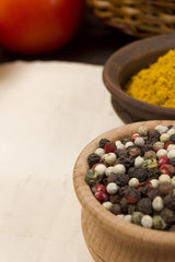 Set of multi-colored peppers