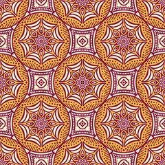 Ethnic floral seamless pattern