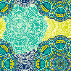 Ethnic floral seamless pattern