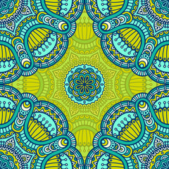Ethnic floral seamless pattern