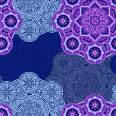 Ethnic floral seamless pattern