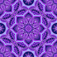 Ethnic floral seamless pattern