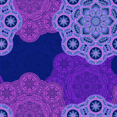 Ethnic floral seamless pattern