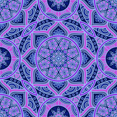 Ethnic floral seamless pattern