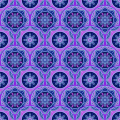 Ethnic floral seamless pattern