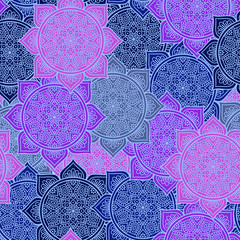 Ethnic floral seamless pattern