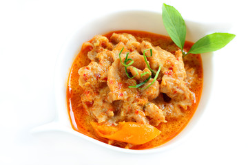Red curry with pork.