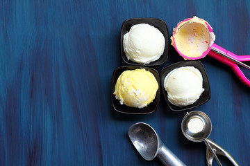 Ice cream durain and coconut is sweet food